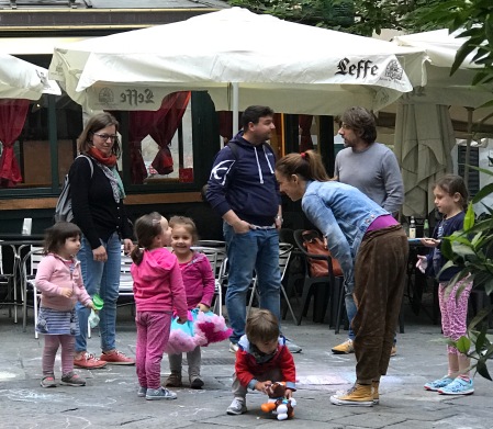 families at piazza lavanda